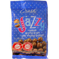פצפוצי דגנים פריכים מצופים שוקולד חלב ג'אזי וילי פוד 50 גרם