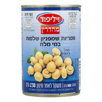 פטריות שמפיניון שלמות במי מלח גודל בינוני מהדרין וילי פוד 400 גרם
