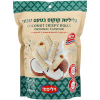 גליליות קוקוס בטעם טבעי וילי פוד 140 גרם