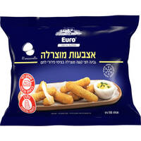 אצבעות מוצרלה בציפוי פירורי לחם מוקפא יורו מחלבות אירופה 350 גרם