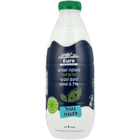 משקה יוגורט פרוביוטי 2.7% נטול לקטוז בטעם טבעי יורו מחלבות אירופה 1 ליטר