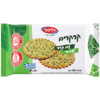קרקרים עם תרד ושמיר וילי פוד 105 גרם