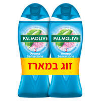 סבון גוף נוזלי ארומה סנסיישן עם גרגירי פילינג לעור רך פלמוליב 2 * 500 מ