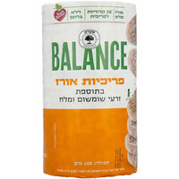 פריכיות אורז מלא בתוספת זרעי שומשום ומלח באלאנס שקדיה 100 גרם