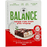 חטיף אורז מלא מצופה שוקולד חלב באלאנס שקדיה 5 * 18 גרם
