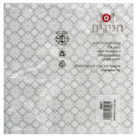 מפיות נייר 3 שכבות פרחים אפור חגיגית 20 יחידות
