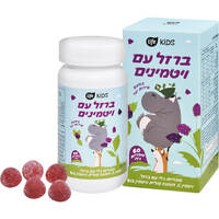 סוכריות ג'לי בטעם פירות יער עם ברזל וויטמינים לייף קידס 60 יחידות