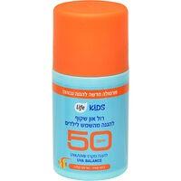 רול און שקוף להגנה מהשמש לילדים אס פי אף 50 לייף קידס 50 מ