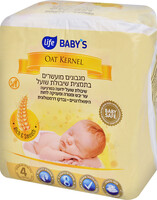 מגבונים מועשרים בתמצית שיבולת שועל לייף - בייביז 4 * 64 יחידות