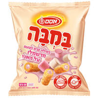 במבה במילוי קרם בטעם מרשמלו על האש אסם 60 גרם