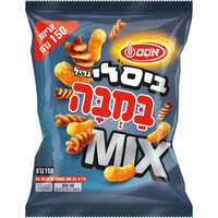 ביסלי במבה מיקס חטיף חיטה בטעם גריל עם חטיף בוטנים אסם 150 גרם