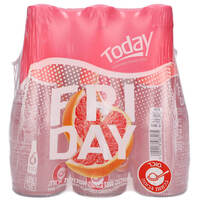 משקה מוגז בטעם אשכולית ורודה טודיי בני פאוזי 6 * 250 מ