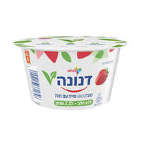 מעדן ביו סויה 2.3% עם תות בתוספת חיידק פרוביוטי סידן וויטמינים דנונה 150 גרם