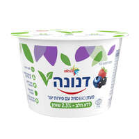 מעדן ביו סויה 2.3% עם פירות יער בתוספת חיידק פרוביוטי סידן וויטמינים דנונה 150 גרם