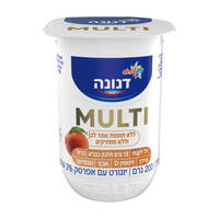יוגורט עם אפרסק 3% דל לקטוז מולטי דנונה 200 גרם