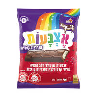 אצבעות שוקולד חלב במילוי קרם חלבי וסוכריות קופצות עלית 21 יחידות