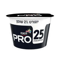 יוגורט מועשר 25 גרם חלבון טבעי 2% פרו דנונה 200 גרם