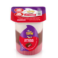 מילקי ממולדה מעדן בשכבות בטעם קרם תות מוס שוקולד וקצפת שטראוס 113 גרם