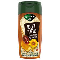 דבש טהור מפרחי בר בבקבוק לחיץ יד מרדכי 350 גרם