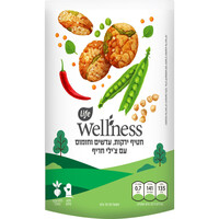 חטיף מיקס ירקות עדשים וחומוס עם צ'ילי חריף וולנס 35 גרם