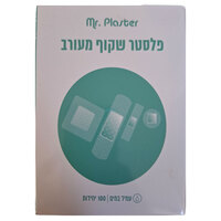 פלסטר שקוף מעורב עמיד במים מר פלסטר 100 יחידות