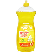 נוזל כלים חזק במיוחד בניחוח לימון והדרים גדול במיוחד סאנדיי 1.5 ליטר