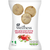 פריכיות דגנים ושיפון בטעם עגבניות ובזיליקום וולנס 50 גרם