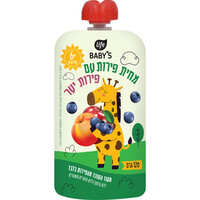מחית פירות עם פירות יער לגילאי 6 חודשים + לייף בייביז 120 גרם