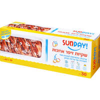 שקיות זיפר ארוכות סאנדיי 30 יחידות