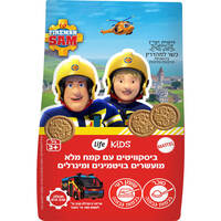ביסקוויטים עם קמח מלא עם ויטמינים ומינרלים לגילאי 3+ סמי הכבאי לייף קידס 220 גרם