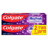 משחת שיניים מקס פרש נוקאאוט קולגייט 2 * 125 מ