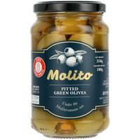 זיתים ירוקים מגולענים מוליטו 180 גרם