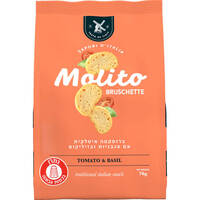 צנימי ברוסקטה עם עגבניות ובזיליקום מוליטו 70 גרם