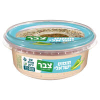 חומוס ישראלי עם סחוג ירוק סלטי צבר 400 גרם