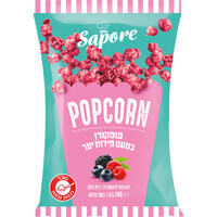 פופקורן בטעם פירות יער לייף סאפורה 140 גרם