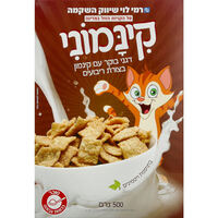 דגני בוקר עם קינמון בצורת ריבועים קינמוני רמי לוי 500 גרם