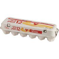 ביצים רגילות גודל ענק שופרסל 12 יחידות