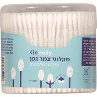 מקלוני צמר גפן מפלסטיק בי 300 יחידות