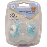 מוצץ סיליקון אורטודנטי לגילאי 0-6 חודשים יש 2 יחידות
