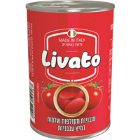 עגבניות מקולפות שלמות במיץ עגבניות ליבאטו 400 גרם