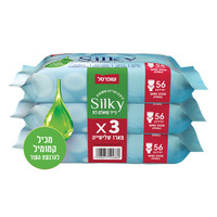 נייר טואלט לח סילקי שופרסל 3 * 56 יחידות