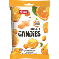 סוכריות ללא סוכר בטעם תפוז שופרסל 80 גרם