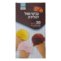 גביעי גלידה בצורת טילון יש 30 * 4 גרם