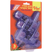 סבון אסלה מחולק כחול אקטיבי בניחוח לבנדר ויוי 3 יחידות