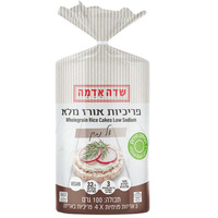 פריכיות אורז מלא דל נתרן שדה אדמה 100 גרם