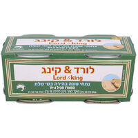 נתחי טונה בהירה במי מלח לורד&קינג שופרסל 4 * 98 גרם