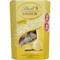 בונבוניירת כדורי שוקולד לבן במילוי בטעם עוגת גבינה לינדור לינדט 200 גרם