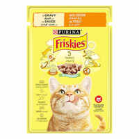 מזון לח לחתולים עוף ברוטב פריסקיז 85 גרם