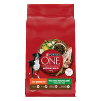 מזון לכלב בוגר פעיל בינוני גדול עם עוף ואורז וואן 7 קילו