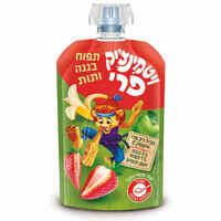 מחית בננה תפוח ותות ויטמינצ'יק 110 גרם